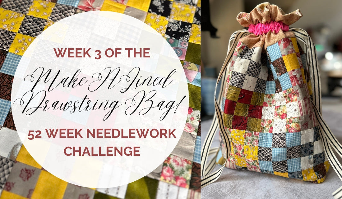 Sewing a Nine Patch Drawstring Bag