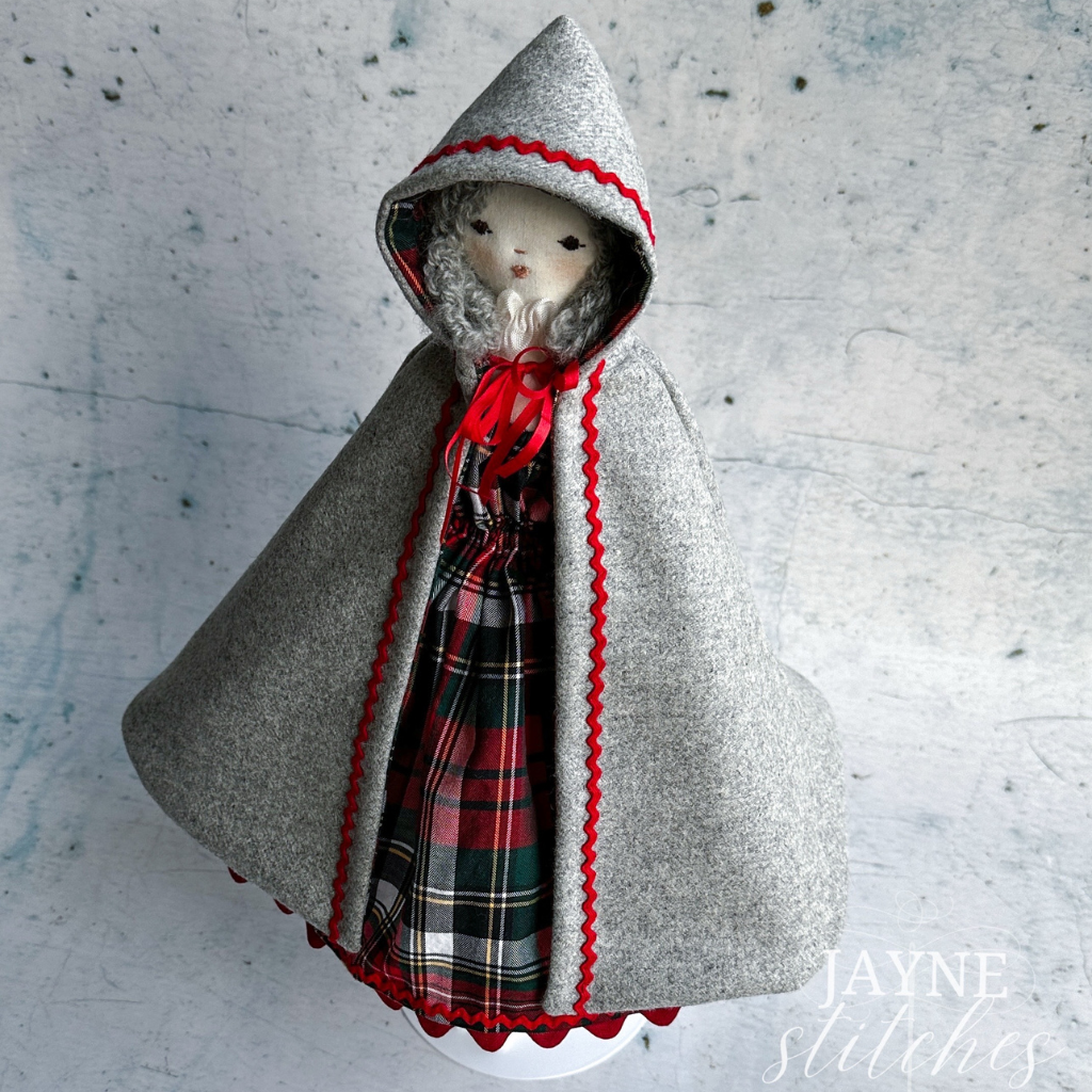 Meredith Cloth Doll Hooded Cape PDF Pattern & Video Workshop