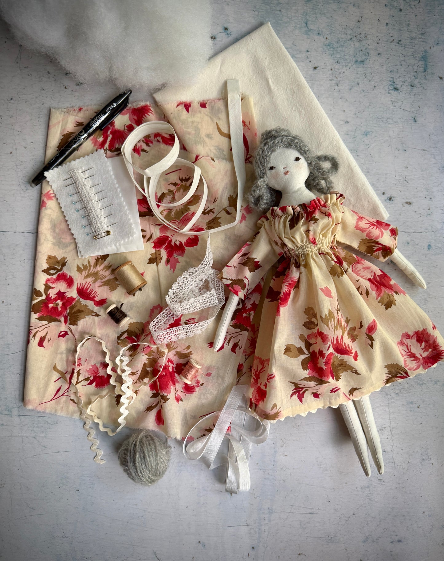 The Meredith Cloth Doll Sewing Kit