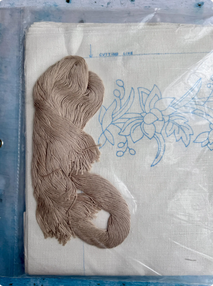 Vintage Embroidery Placemat Kit