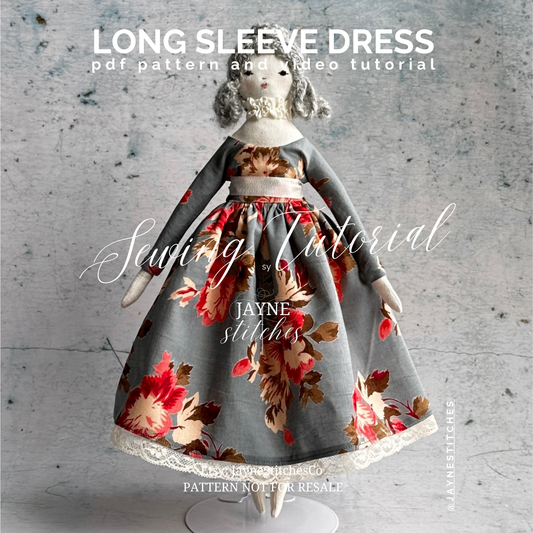 Meredith Cloth Doll Dress Pattern PDF & Video Workshop