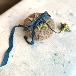 Handmade Vintage Wool Tomato Pincushion, Emory Strawberry
