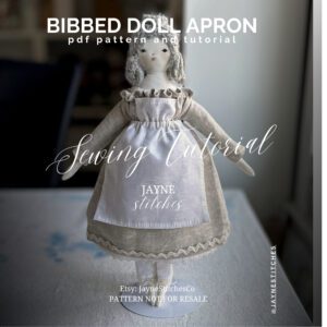Meredith Cloth Doll Bibbed Apron PDF Pattern