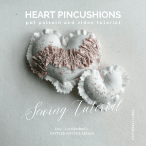 Heart Shaped Pincushion PDF Pattern |  (2 Sizes)